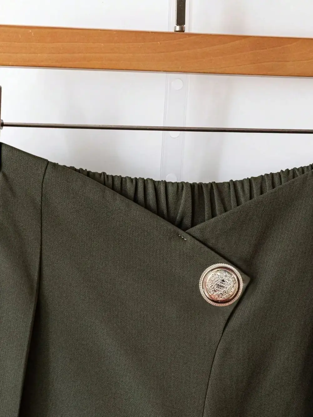 Wide Leg Button Accent Pants