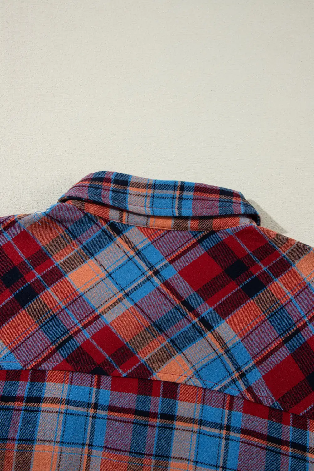 Plaid Relaxed Fit Western Inspired Shirt Blouse