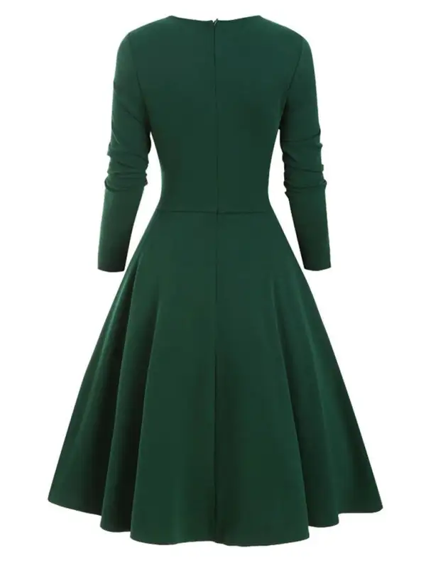 Layered Bow Swing Swing Dress
