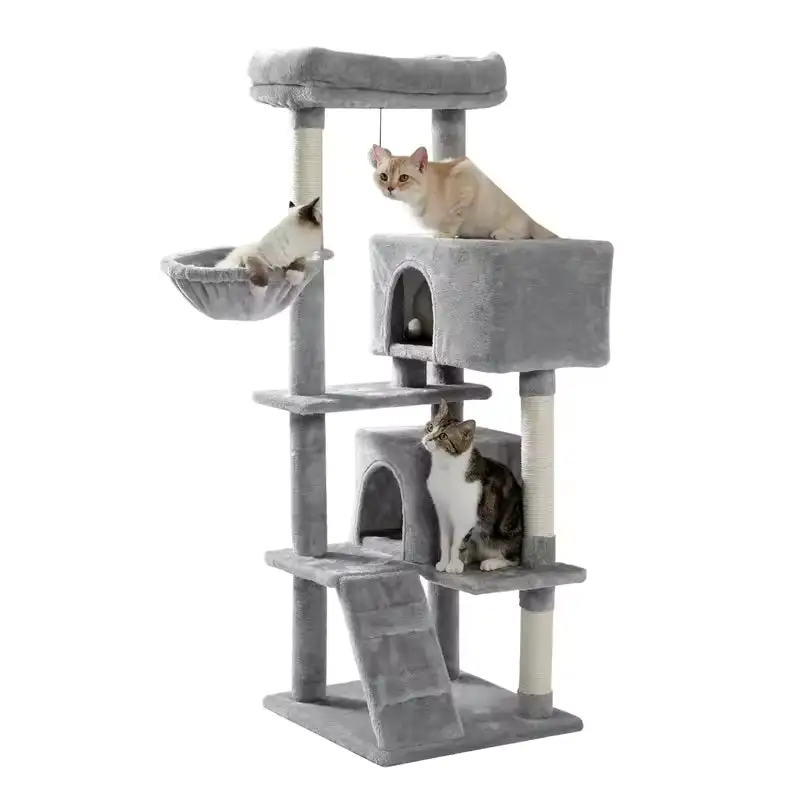 Cozy Feline Resting Structure Plush Cat Tree