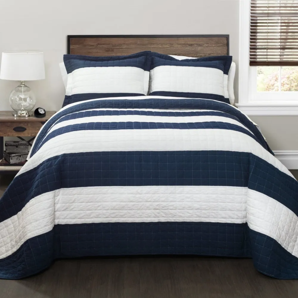 Relaxed Striped Quilt Bedding Set