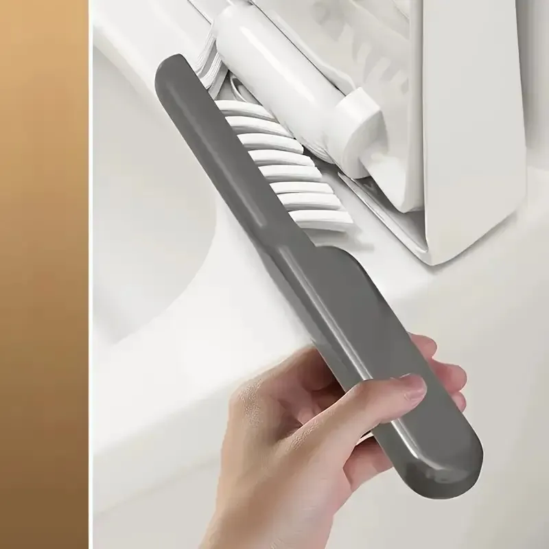 A 3-Piece Easy-To-Clean Wall-Mounted Toilet Brush Set