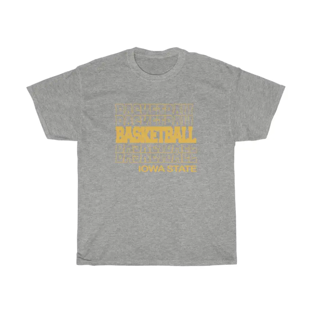 Basketball Iowa State in Modern Stacked Lettering