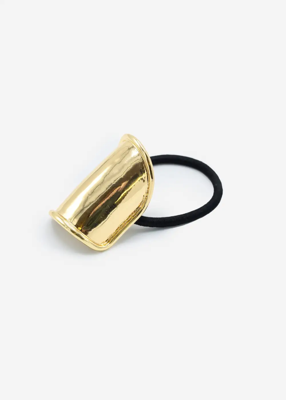 Gold Oval Design Hair Tie