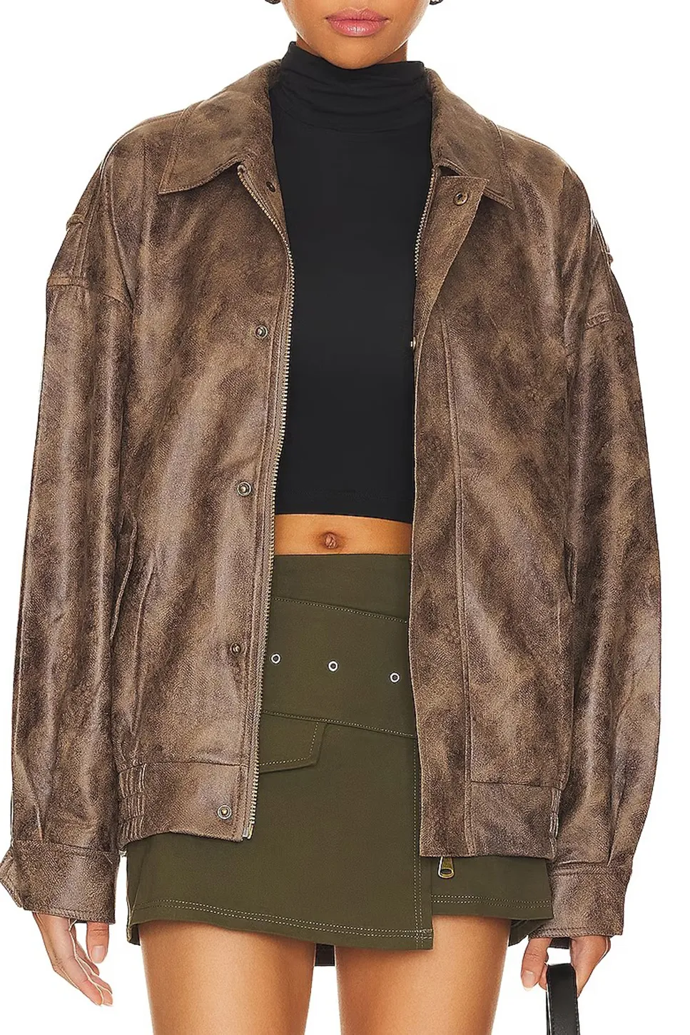 Classic Chocolate Bomber Jacket