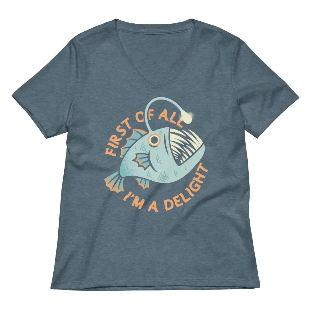Delight Print V Neck Tee