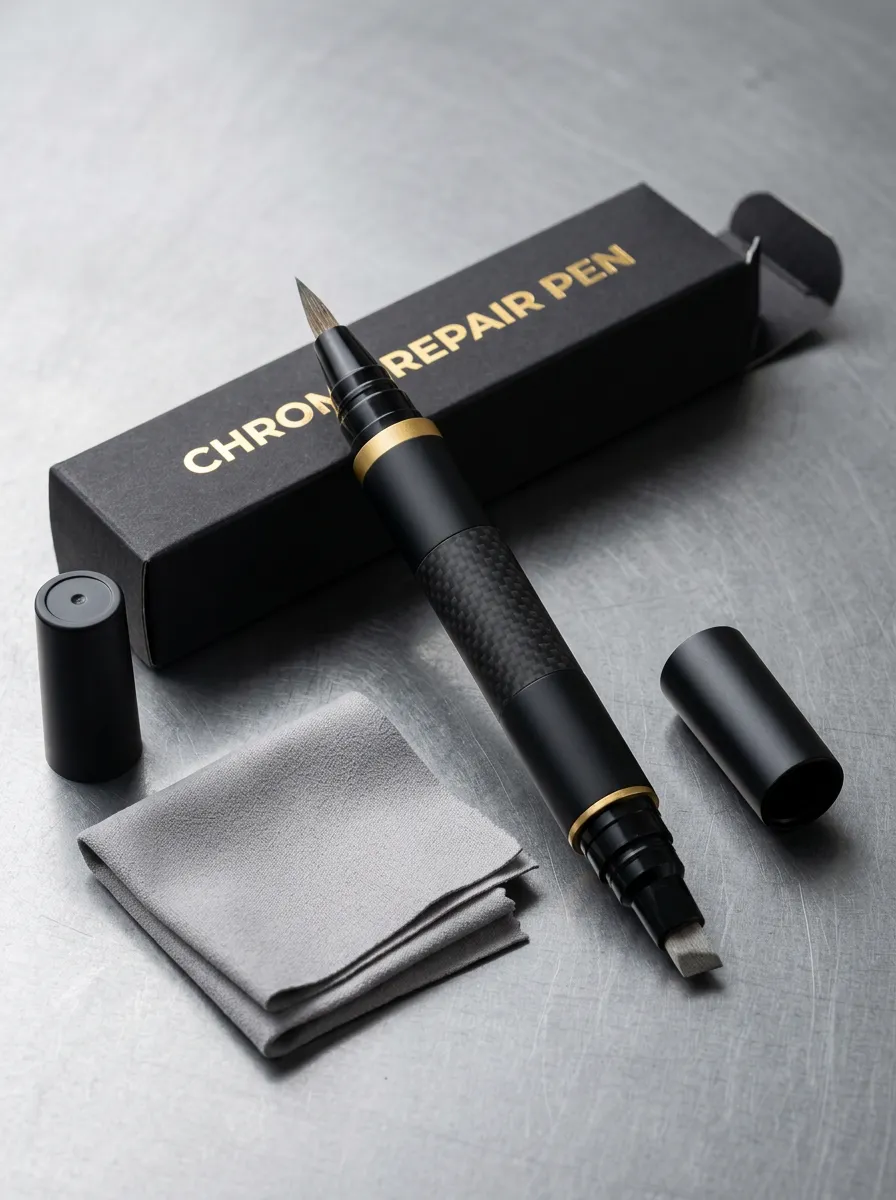 Chrome Repair Pen with Carbon Fiber Texture