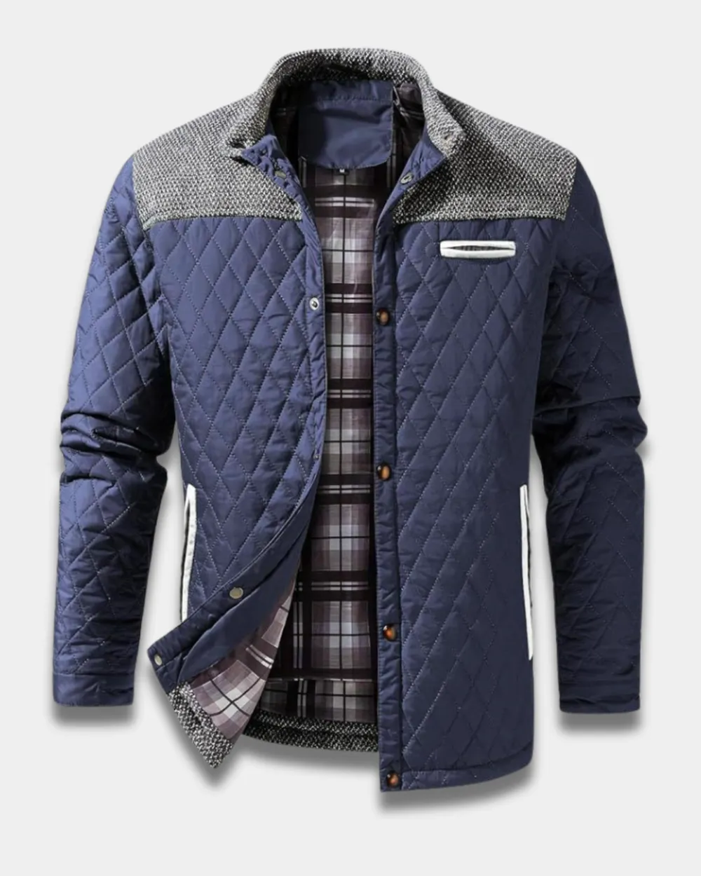 Diamond Quilted Button Jacket