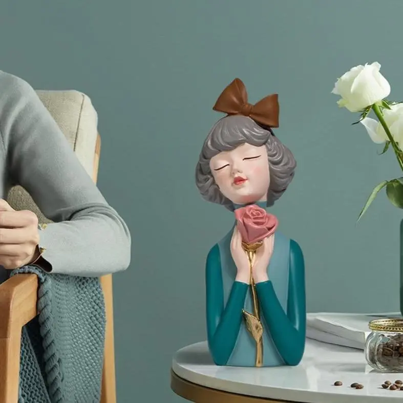 Bow Girl Floral Sculpture