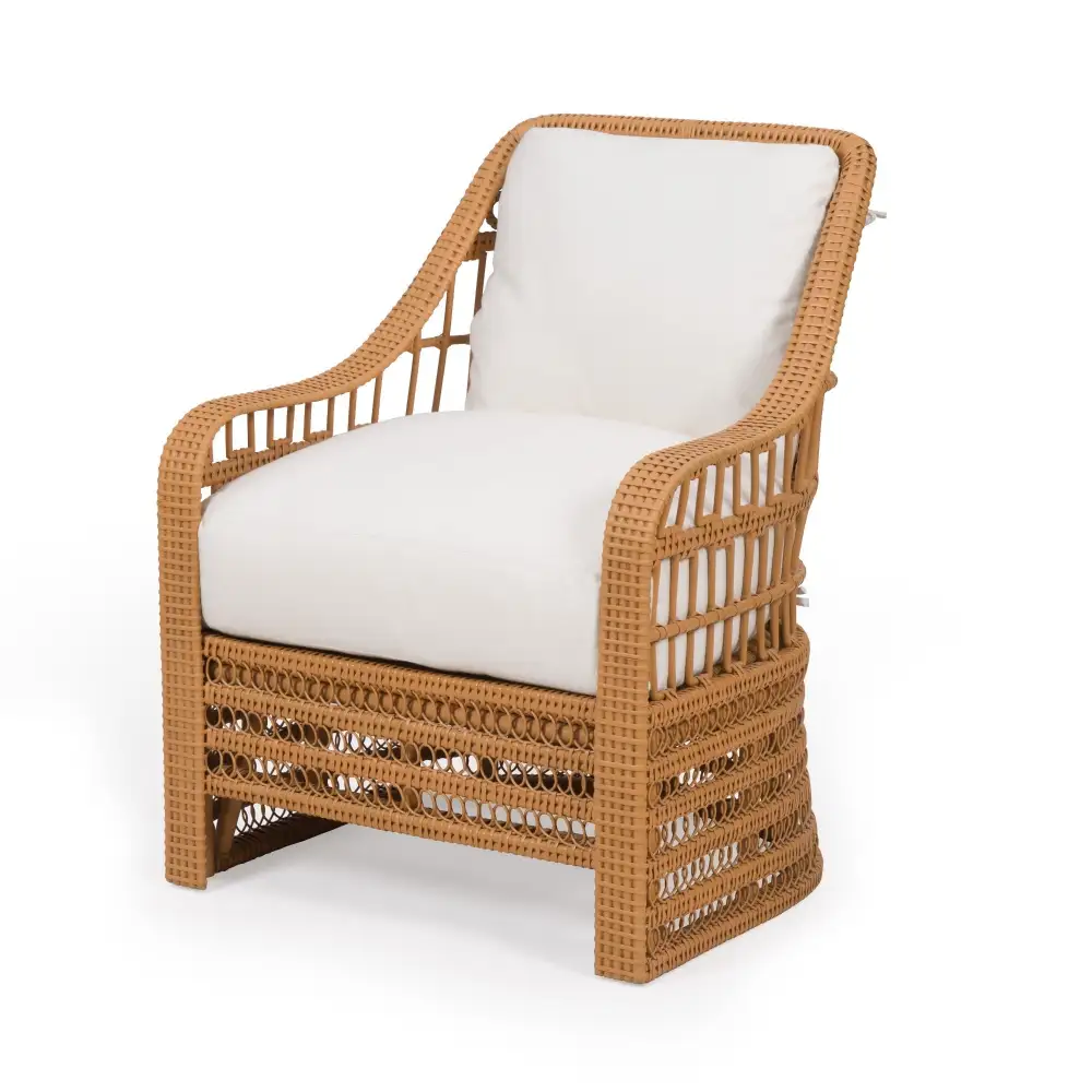 Upholstered Rattan Dining Chair