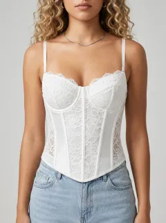 Floral Women's Corset Top