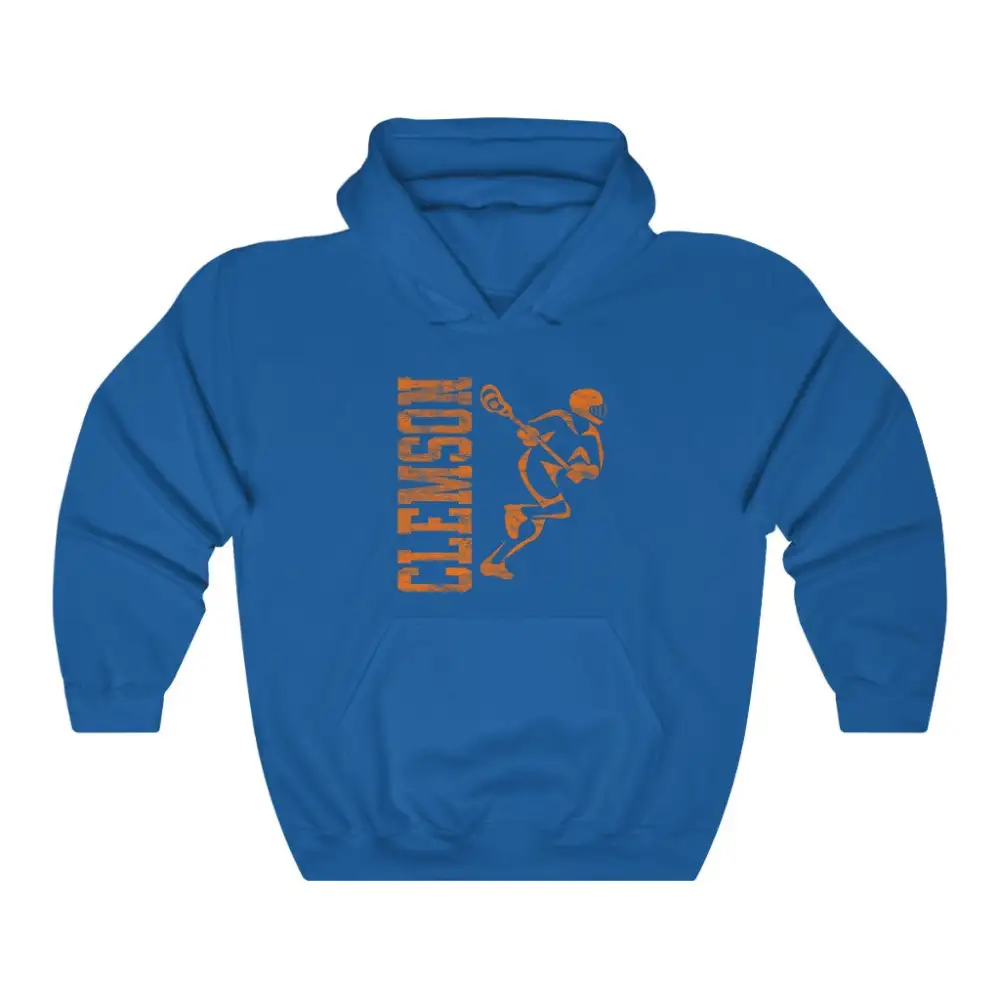 Soft Fleece Vintage Player Lacrosse Graphic Pullover Hoodie