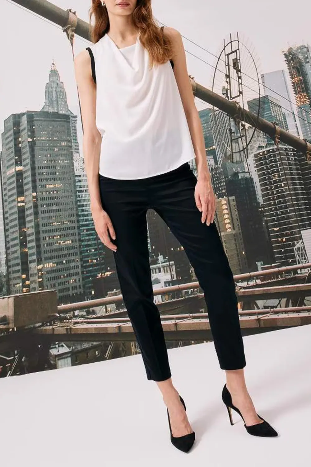 Normal Waist Satin Trousers