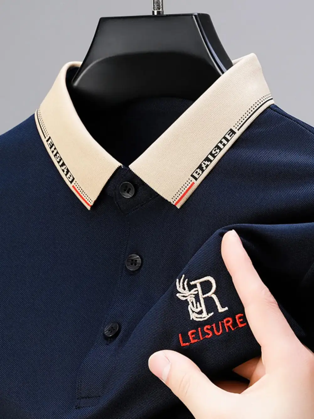 Pocket Detail Contrast Collared Polo Shirt
