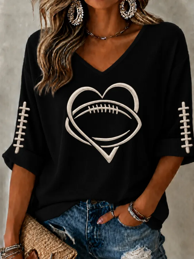 Women'S Football Fans Gameday Printed T-Shirt