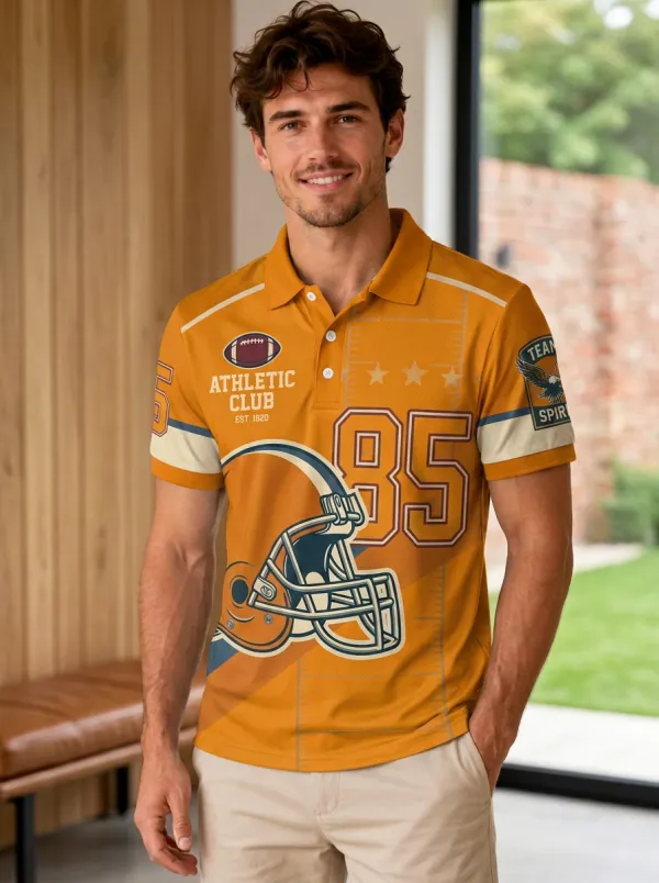 Men's Weekend Gridiron Helmet Polo Shirt
