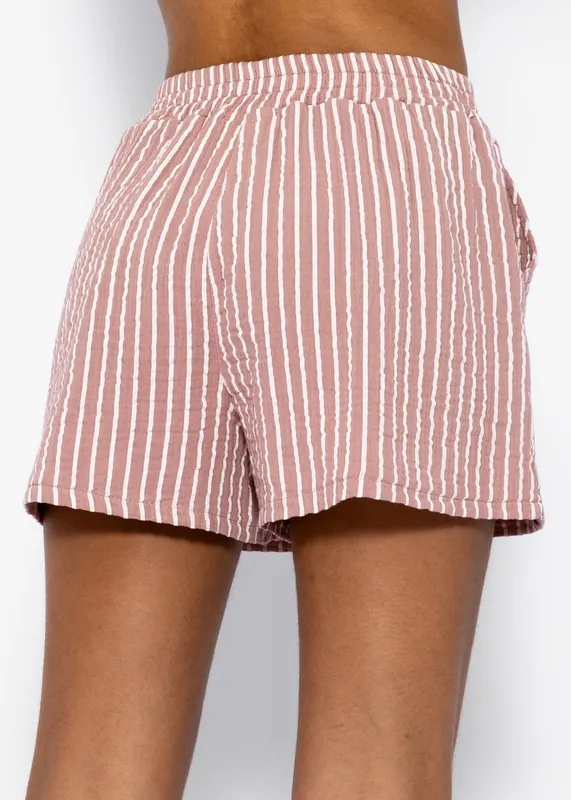 Pink Striped Clean Soft Shorts