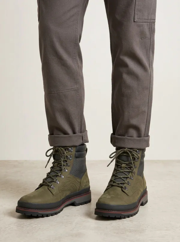 Unisex Outdoor Adventure Textured Print Work Boots