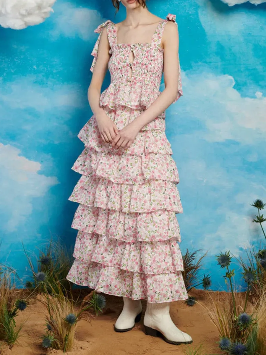 Tiered Midi Skirt