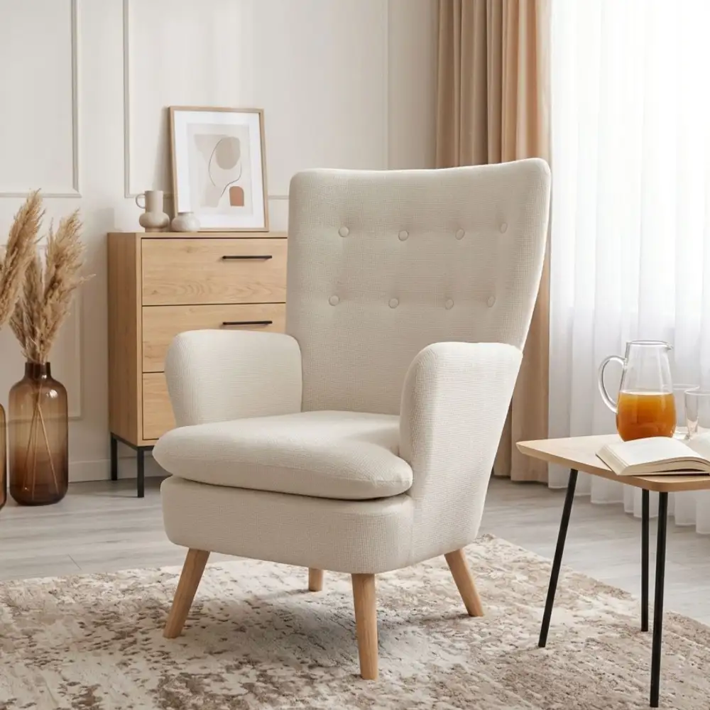 Modern Soft Upholstered Armchair