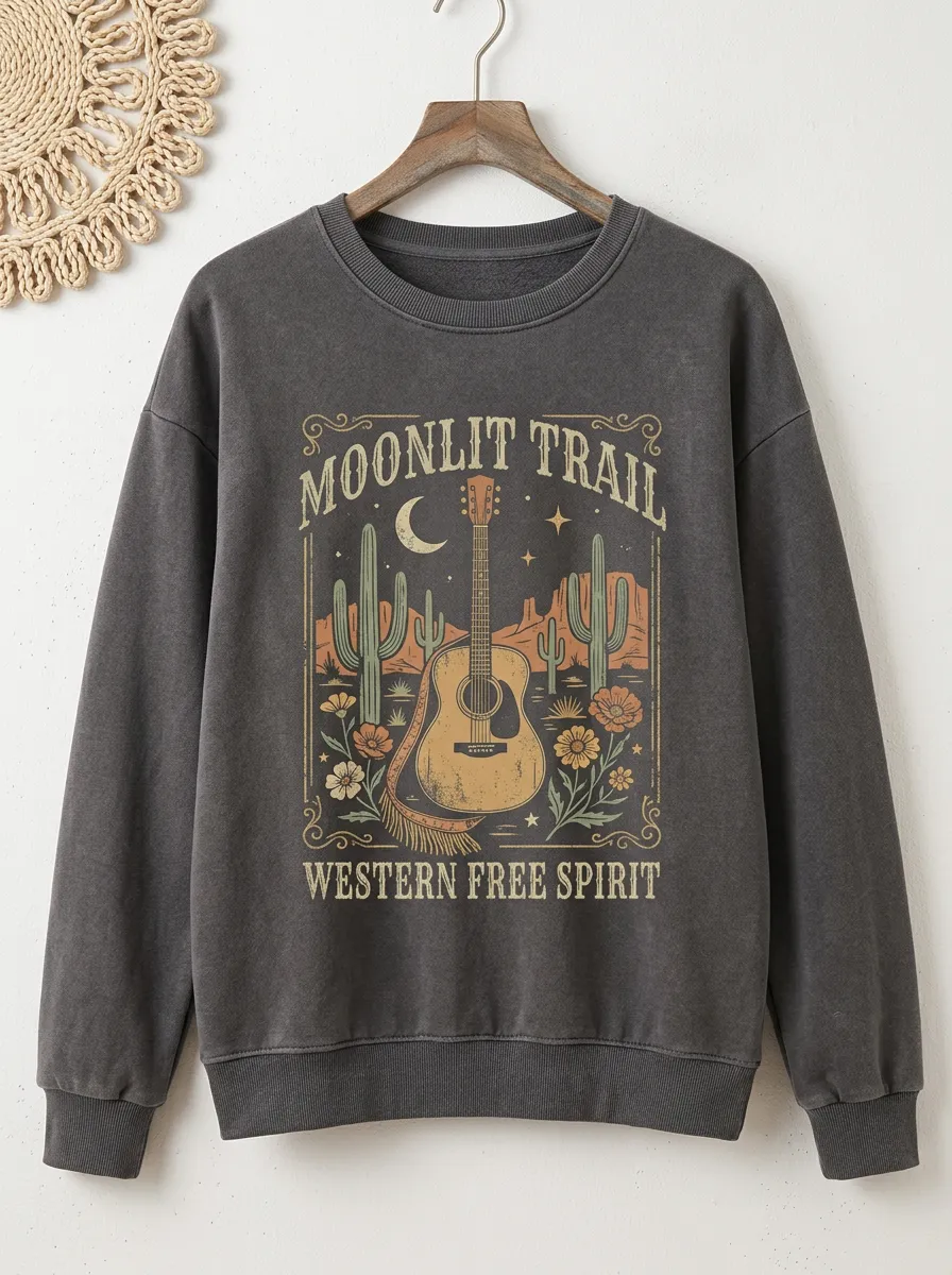 Everyday Cactus Unisex Western Crew Neck Sweatshirt