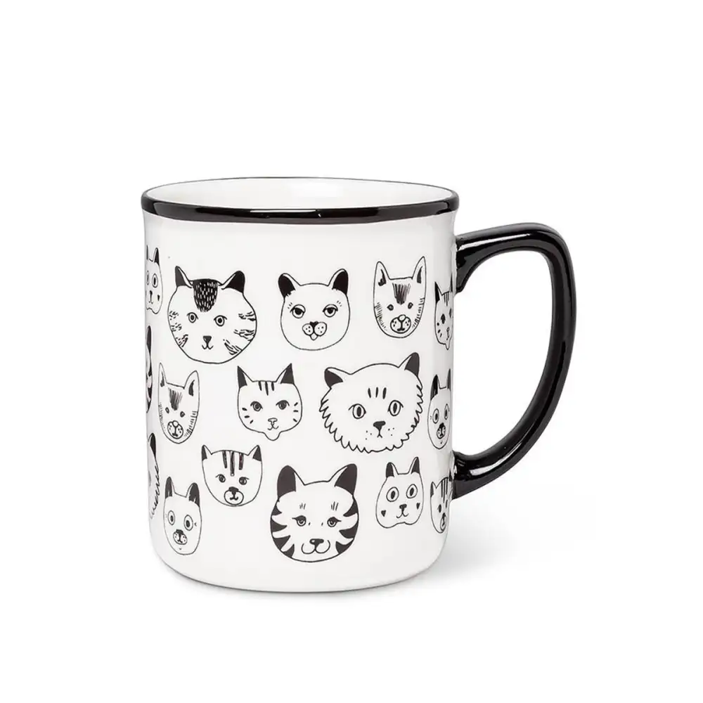 Simple Cat Faces Stoneware Mug