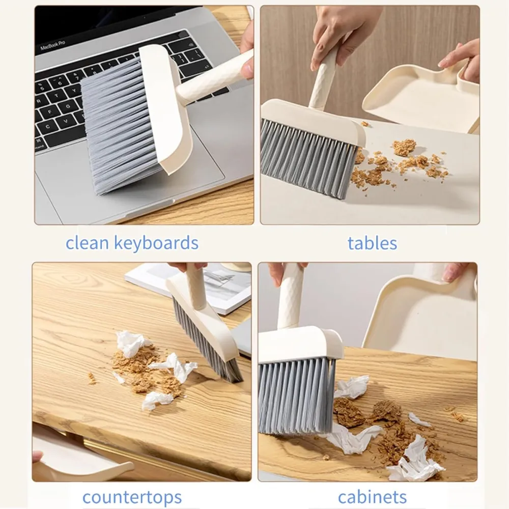 Portable Dustpan and Brush Combo