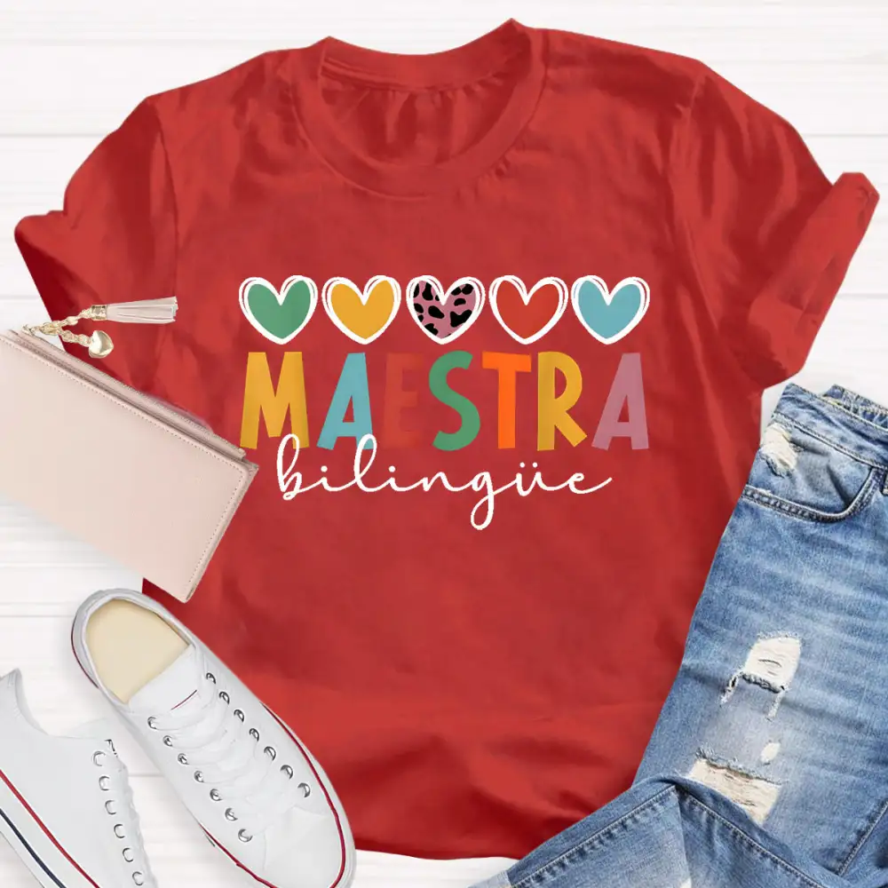 Colorful Letters Teacher T-Shirt