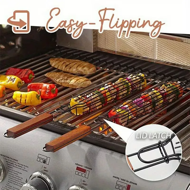 Stainless Steel BBQ Skewer Rack