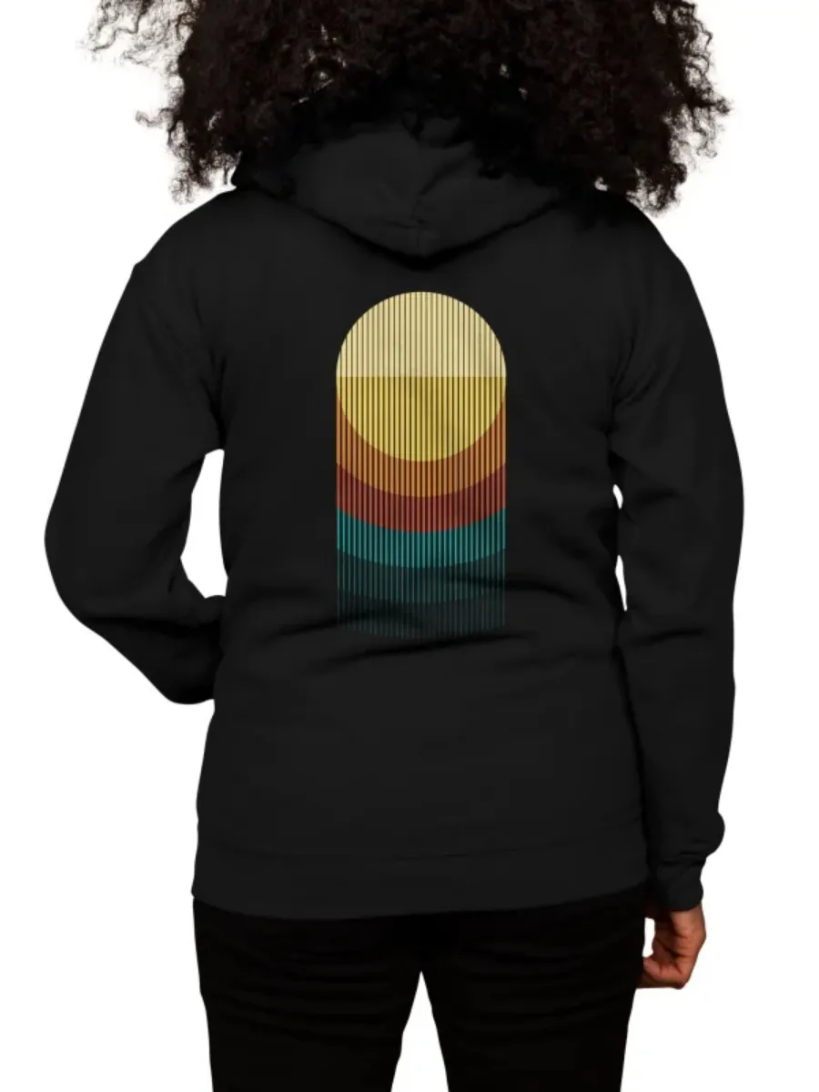 Retro Sunset Geometric Hoodie
