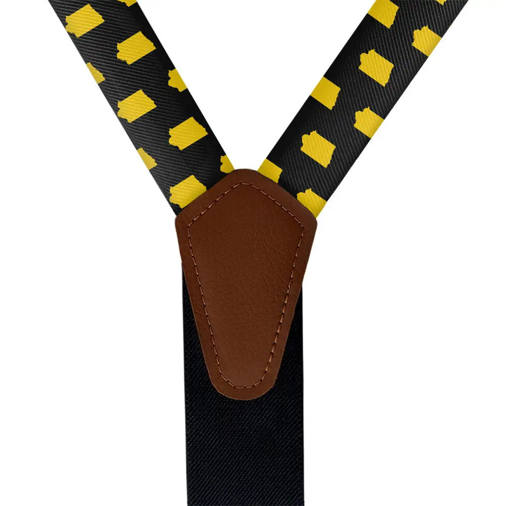 Crisp Graphic Motif Suspenders
