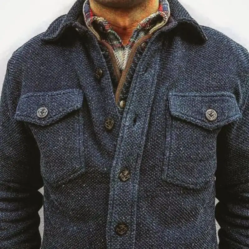 Buttoned Chore Wool Jacket