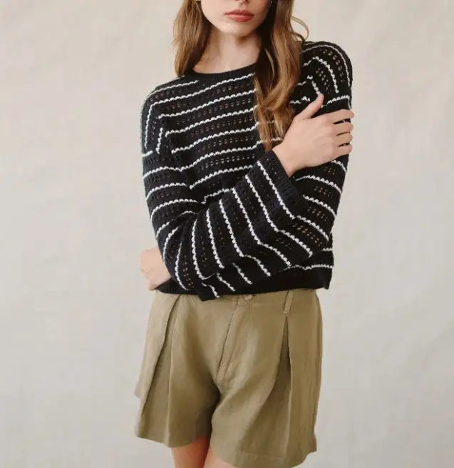 Crew Neck Relaxed Knit Soft Touch Sweater
