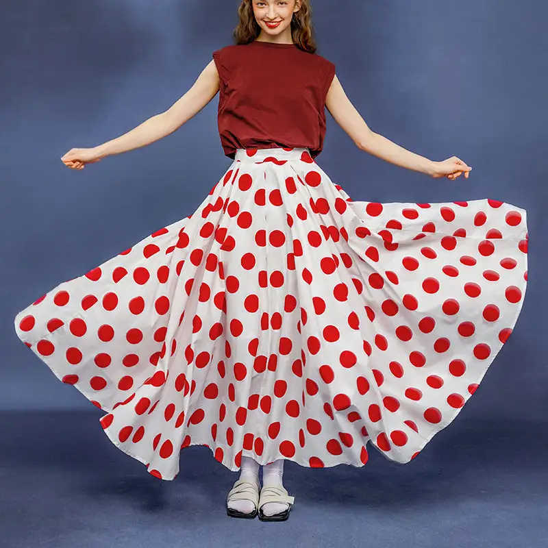 Lightweight Wardrobe Maxi Polyester Skirt