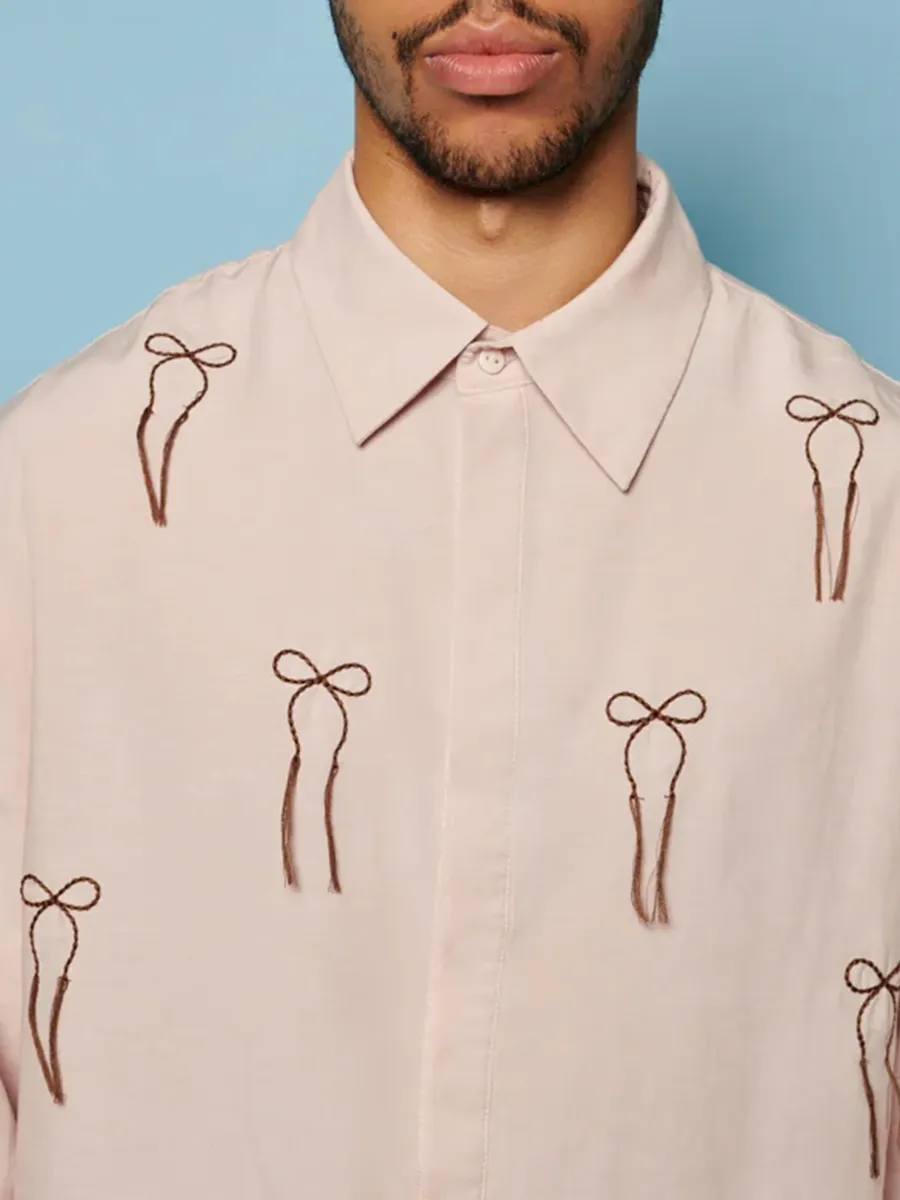Embroidered Bow Shirt