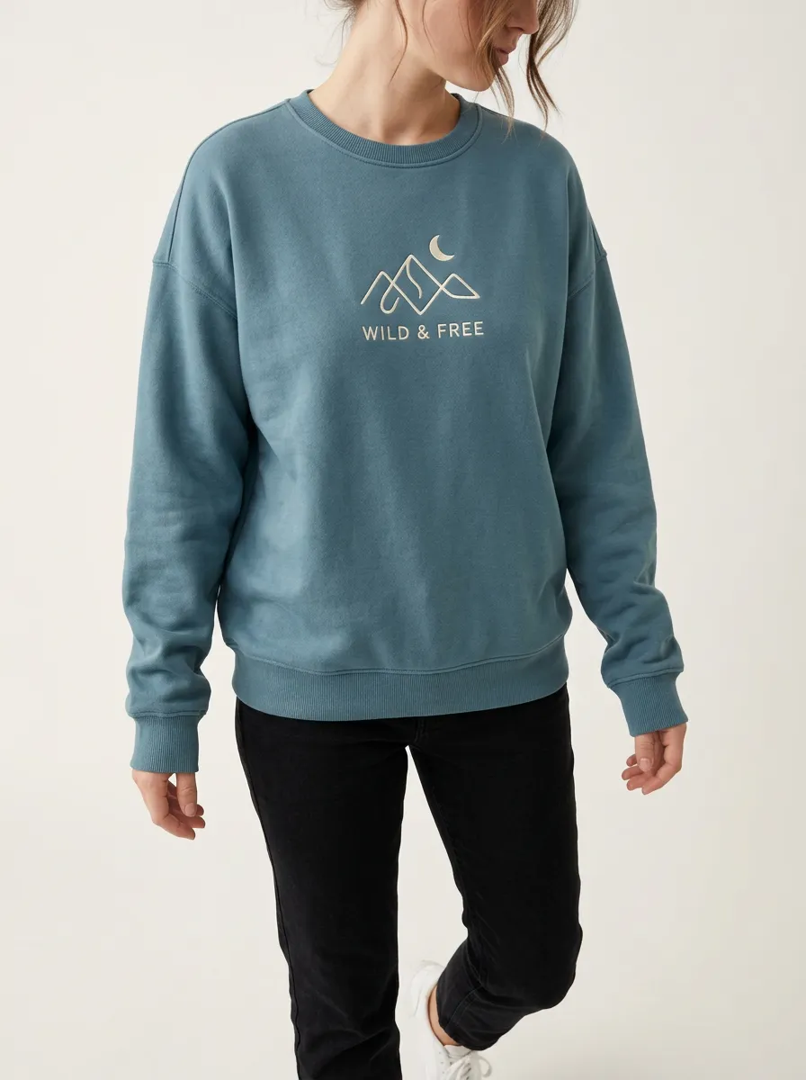 Women's Mountain Moon Printed Sweatshirt