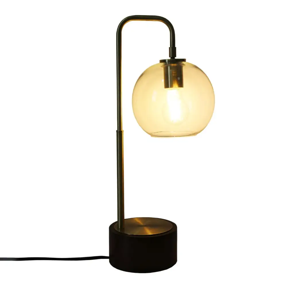 Glass Globe Arched Table Lamp