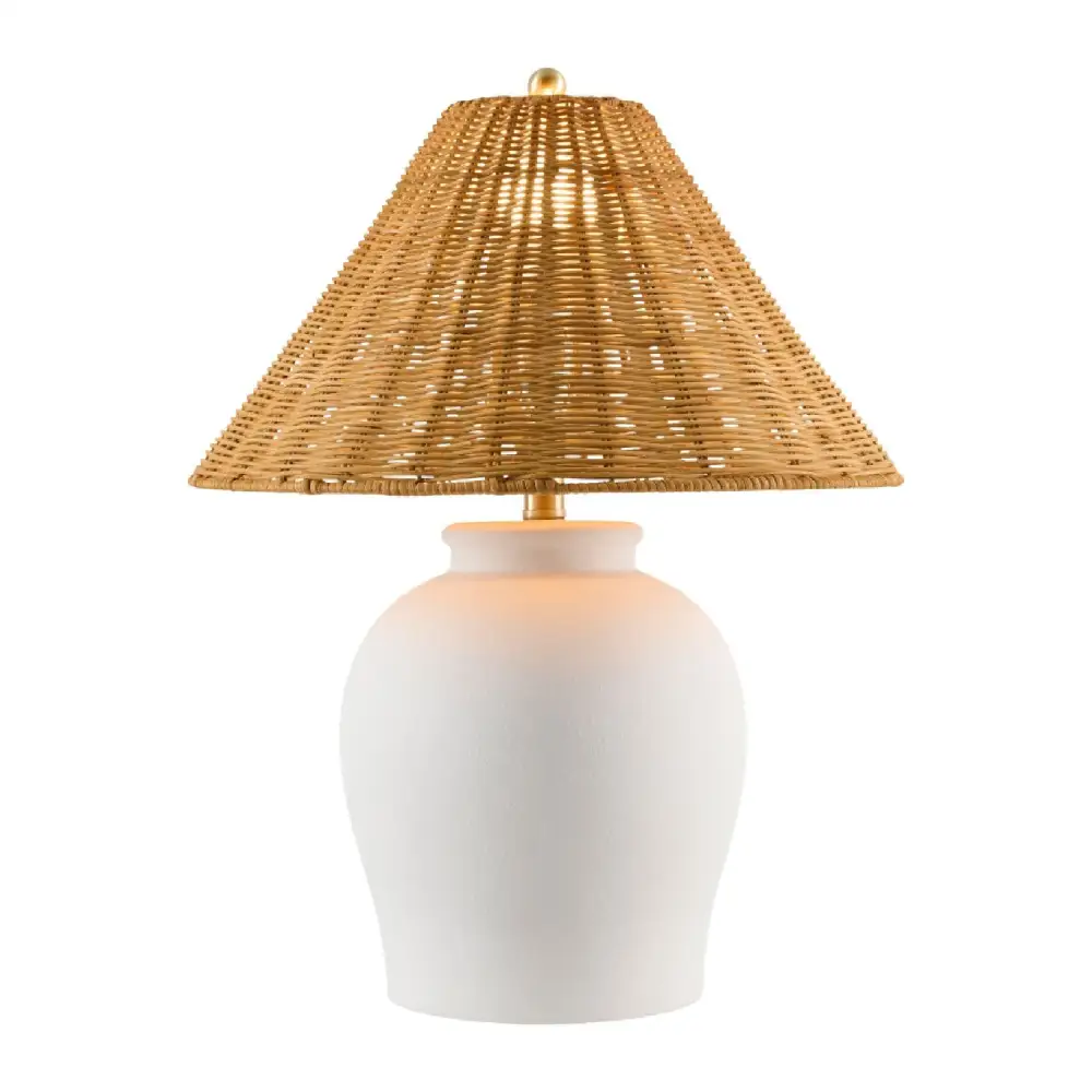 Rattan Empire Shade Table Lamp