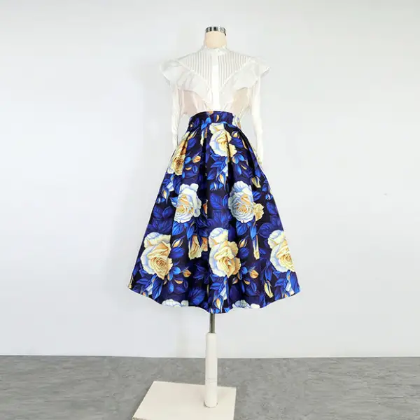 Relaxed Outing Everyday Casual Polyester Skirt