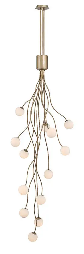 Sculptural Cascade Glass Sculptural LED Chandelier