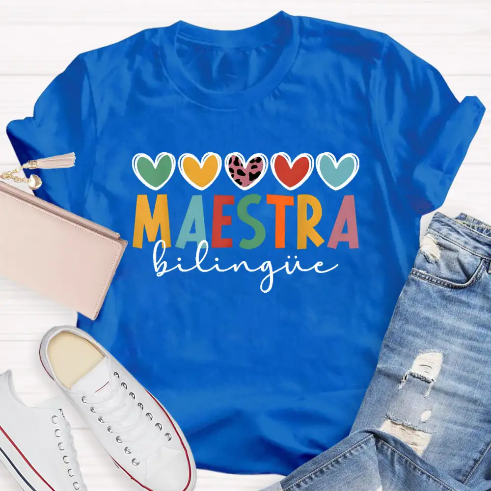 Colorful Letters Teacher T-Shirt