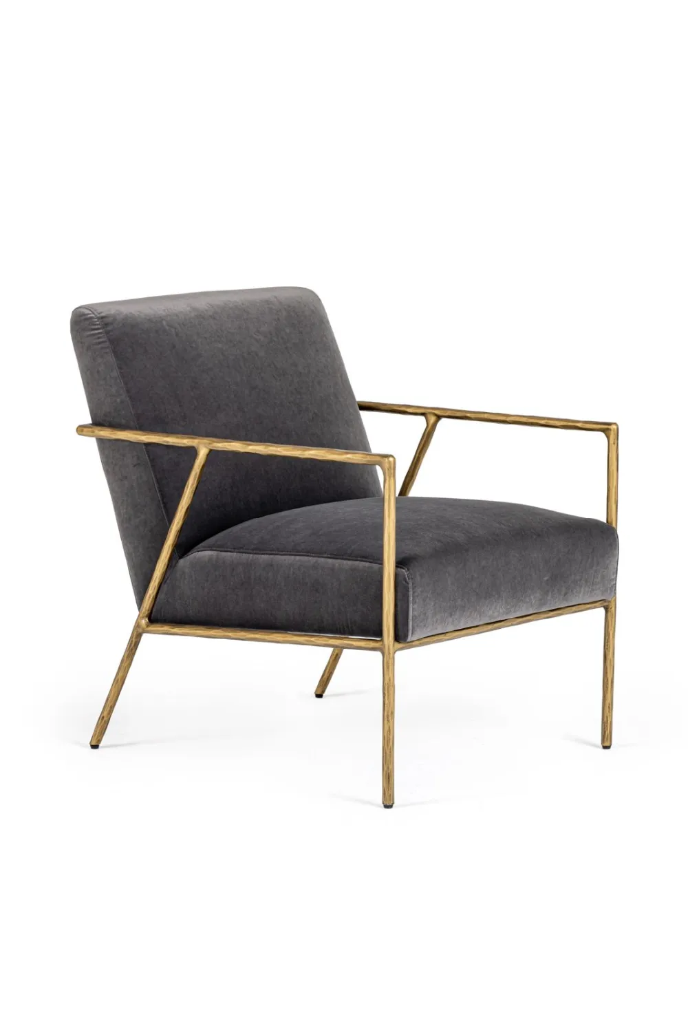 Framed Velvet Accent Chair