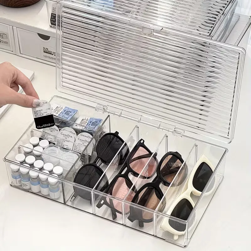 Acrylic Multi-Compartment Storage Box