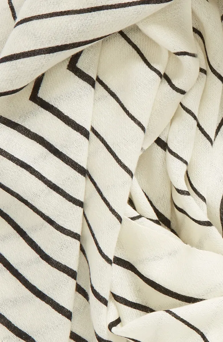 Printed Wool & Cashmere Wrap Scarf