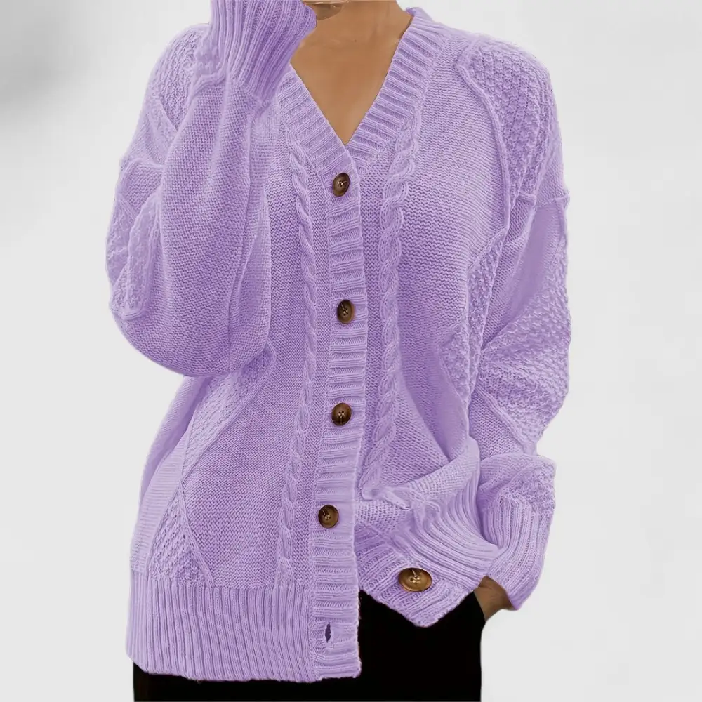 V-Neck Relaxed Cardigan