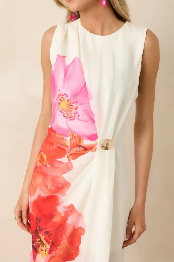 Floral Double Midi Dress