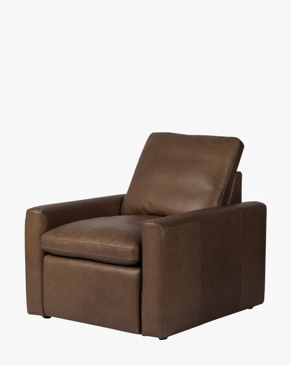 Plush Leather Power Recliner