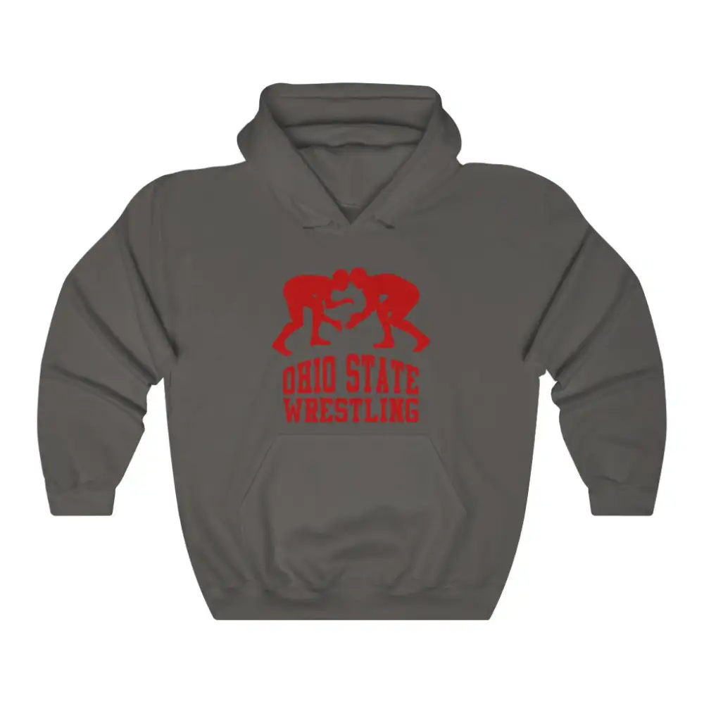 Relaxed Bold Print Wrestling Graphic Pullover Hoodie