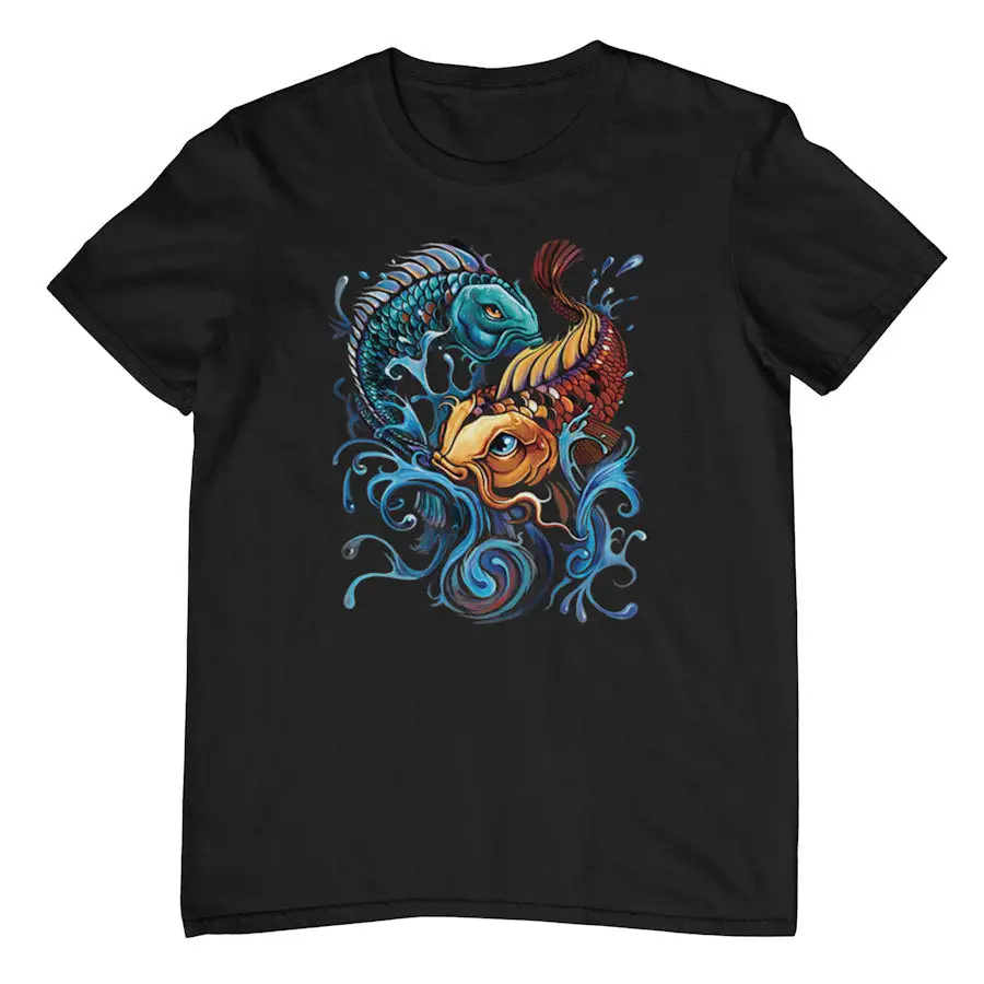 Koi Balance Graphic Cotton T-Shirt