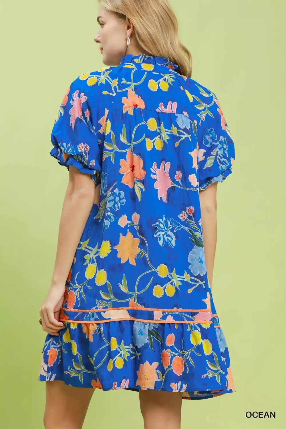 Tiered Floral Mini Dress